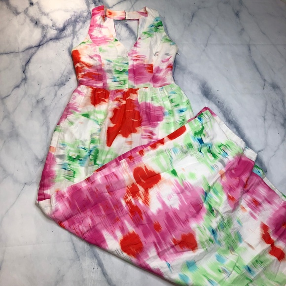 MM Couture by Miss Me Watercolor Floral Maxi Dress - Picture 2 of 8